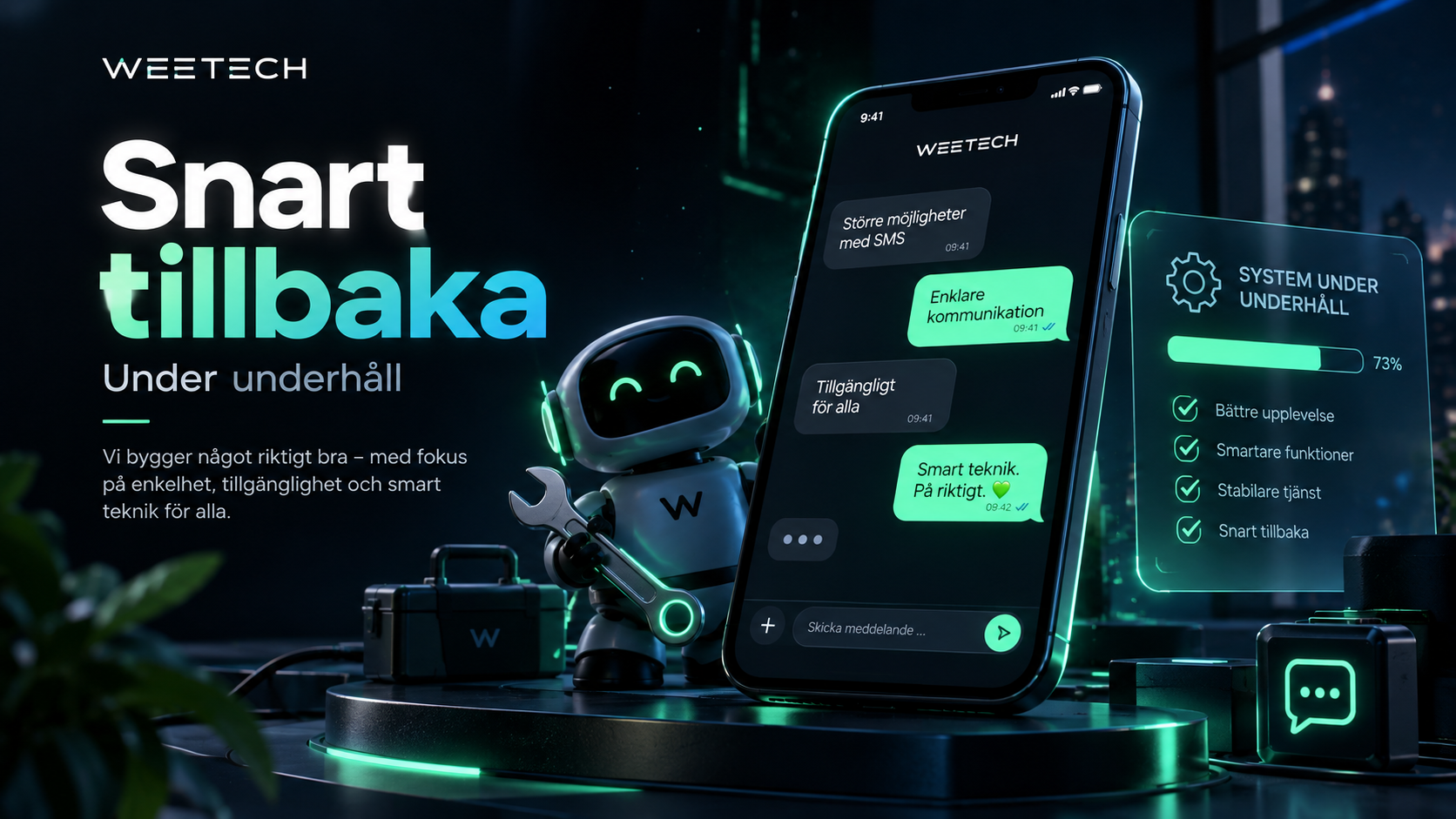 Weetech – SMS-utskick och smart företagskommunikation, snart tillbaka